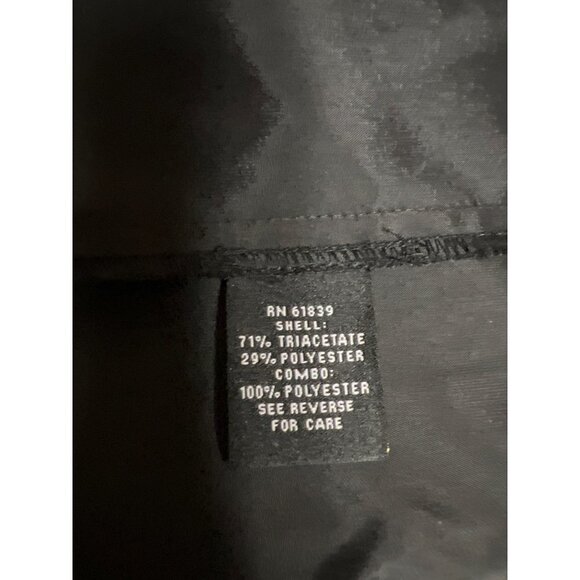 rickie freeman TERI JON Black Lace Pleated Cut Hem Short Sleeve Women's Size 8 - Picture 11 of 12